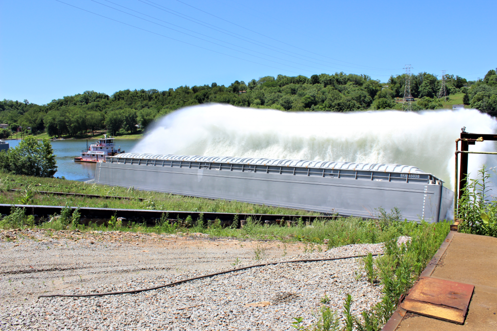 Brownsville Marine Products - Barge launching