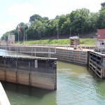 Gates open at Elizabeth Locks & Dam